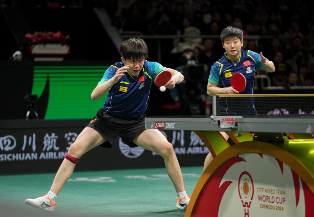 世界杯国乒六连胜 “莎头”组合巴黎奥运会后首次亮相