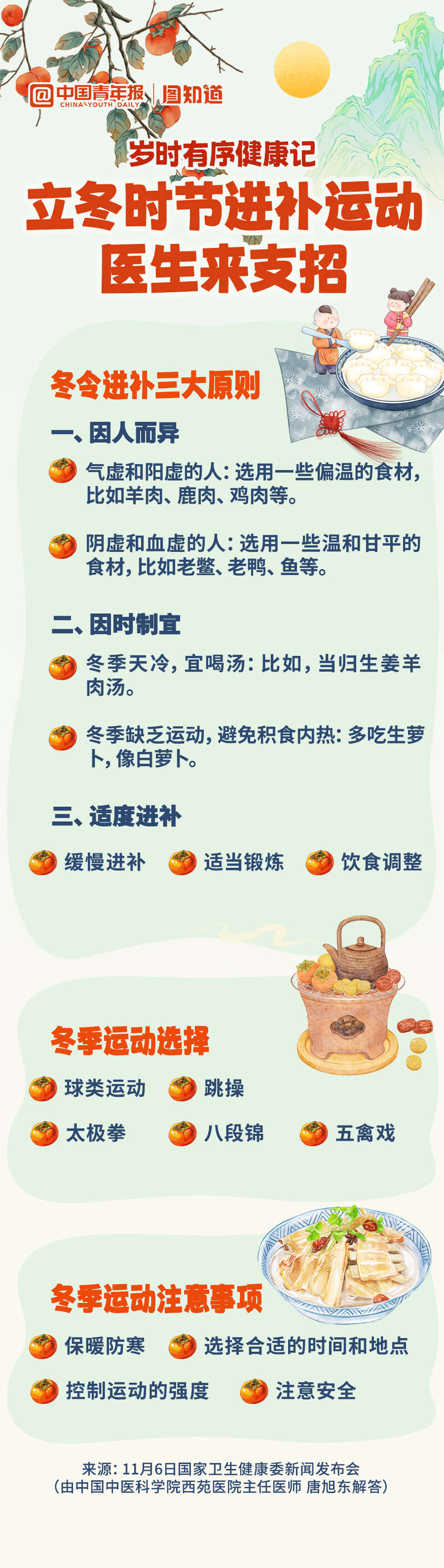 图知道｜岁时有序健康记:立冬如何补冬健身 医生来支招